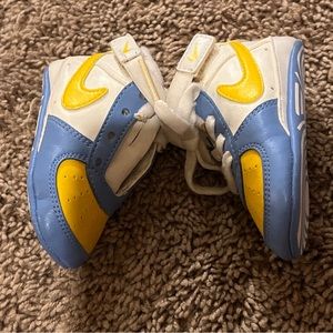 Nike AF1 2005 HI "Blue Yellow" VIntage Crib Shoes Sz 2c